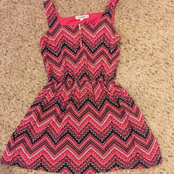 Cloud Sky Medium Pink Black Dress Elastic Waist - Picture 2 of 7